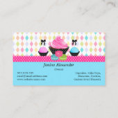Carte De Visite Macaron de gâteaux de cupcake (Dos)