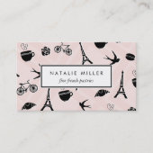 Carte De Visite Macaron et Croissant français | Chef pâtissier (Devant)