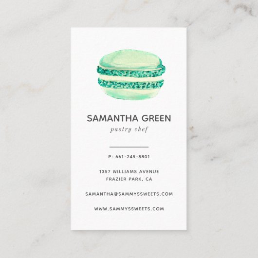 Carte de visite Macaron français (Dos)