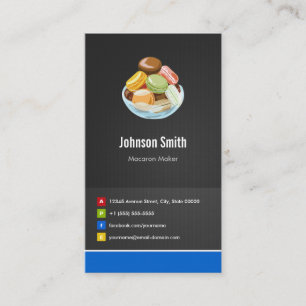 Carte De Visite Macaron Maker Français Macarons Créatif Innovant