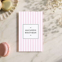 Macaronnerie aux rayures roses rétro