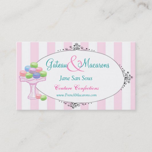 Carte de visite Macarons (Devant)