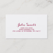 Carte De Visite Macarons Bakery Cakes Cupcake (Dos)