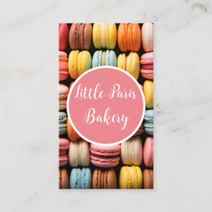 Carte De Visite macarons colorés boulangerie arrière - plan