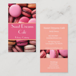 Carte De Visite macarons colorés boulangerie arrière - plan