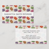 Carte De Visite Macarons, Cookies, Dessert, Boutique De Gâteaux, B (Devant / Derrière)