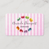 Carte De Visite Macarons Dans Un Cercle | Pâtisserie française en (Devant)