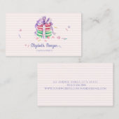 Carte De Visite Macarons Élégants, Sucres, Gratuits (Devant / Derrière)