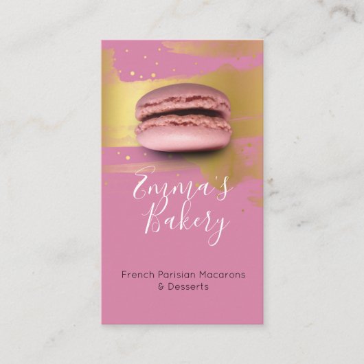 Carte De Visite Macarons et desserts parisiens (Devant)