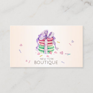 Carte De Visite Macarons Modernes Élégants, Pâtisserie Sweets