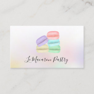 Carte De Visite Macarons pâtissières modernes pastel holographique