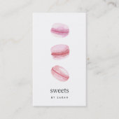 Carte De Visite Macarons roses (Devant)