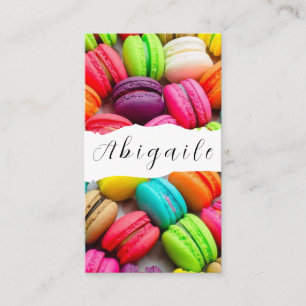 Carte De Visite Macarons Vintages sans fil Vector