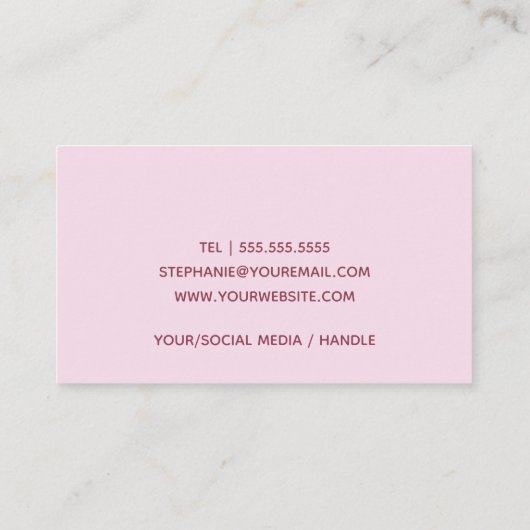 Carte De Visite Machine à bougies à Parties scintillant rose à gou (Dos)