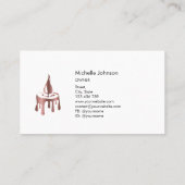 Carte De Visite Machine à bougies moderne Rose Or Aesthétique abei (Dos)