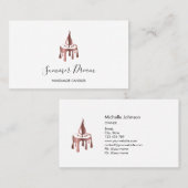 Carte De Visite Machine à bougies moderne Rose Or Aesthétique abei (Devant / Derrière)