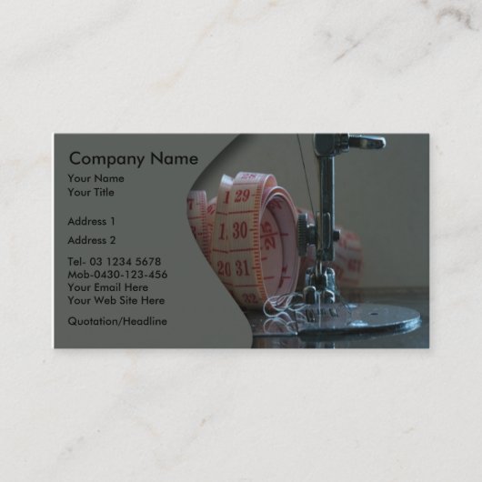 Carte De Visite Machine à coudre (Devant)