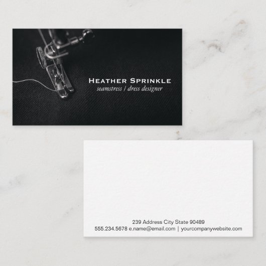 Carte De Visite Machine à coudre | (Devant / Derrière)