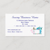 Carte De Visite Machine à coudre à courtepointe Patchwork (Dos)