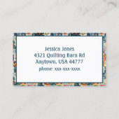 Carte De Visite Machine à coudre à écailles florales (Dos)