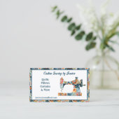 Carte De Visite Machine à coudre à écailles florales (Debout devant)