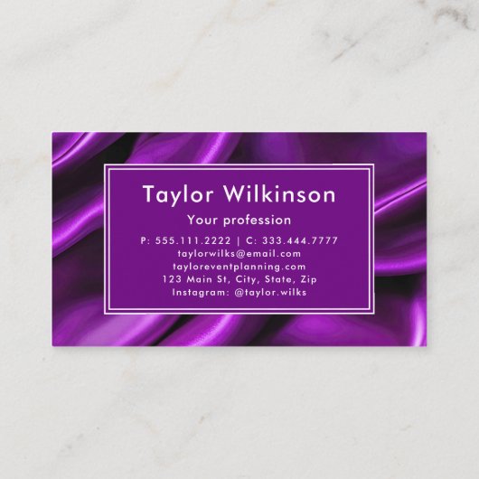 Carte De Visite Machine à coudre à vapeur violet (Dos)