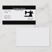 Carte De Visite Machine à coudre blanche moderne et élégante (Devant / Derrière)