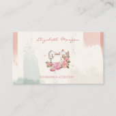 Carte De Visite Machine à coudre blanche professionnelle brosse à (Devant)