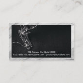 Carte De Visite Machine à coudre | Bordure de marbre (Dos)