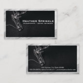 Carte De Visite Machine à coudre | Bordure de marbre (Devant / Derrière)