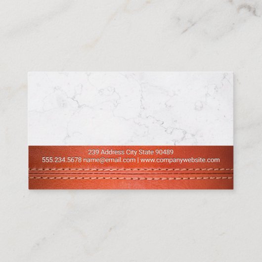 Carte De Visite Machine à coudre | Ciseaux | Cuir pointu (Dos)