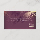 Carte De Visite Machine à coudre élégante Couturière Bourgogne (Dos)