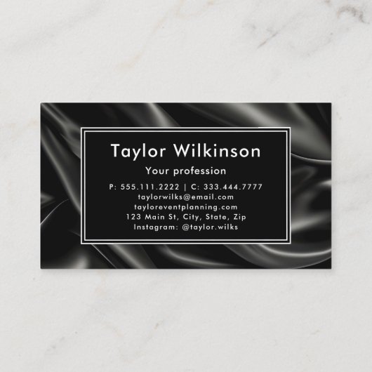 Carte De Visite Machine à coudre en cuir noir (Dos)