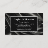 Carte De Visite Machine à coudre en cuir noir (Dos)