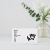 Carte De Visite Machine à coudre et chaise (Debout devant)