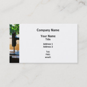 Carte De Visite Machine à coudre et lampe