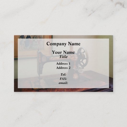 Carte De Visite Machine à coudre et lithographe (Devant)