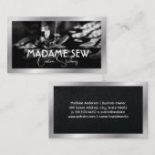 Carte De Visite Machine à coudre et tissu (Devant / Derrière)