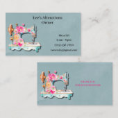 Carte De Visite Machine à coudre florale (Devant / Derrière)