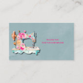 Carte De Visite Machine à coudre florale (Dos)