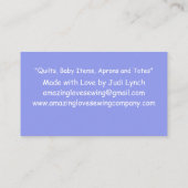 Carte De Visite Machine à coudre florale customisée (Dos)