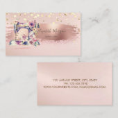 Carte De Visite Machine à coudre Gold Confetti, Brosse Stroke (Devant / Derrière)