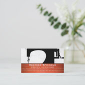 Carte De Visite Machine à coudre | Industriel | Plan en cuir (Debout devant)