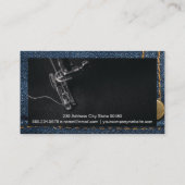 Carte De Visite Machine à coudre | Jeans | Stitching (Dos)