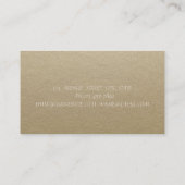Carte De Visite Machine à coudre Kraft rustique Confetti or (Dos)