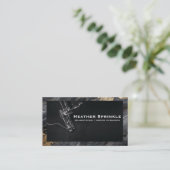 Carte De Visite Machine à coudre | Marbre d'or noir (Debout devant)