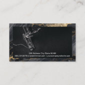 Carte De Visite Machine à coudre | Marbre d'or noir (Dos)