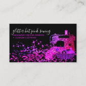 Carte De Visite Machine à coudre noir rose Quilting (Devant)