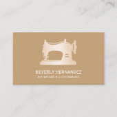 Carte De Visite Machine à coudre Or Seamstress Beige (Devant)