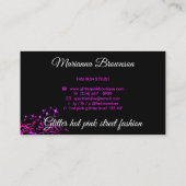 Carte De Visite Machine à coudre Patchwork Noir Rose Couturière Ta (Dos)